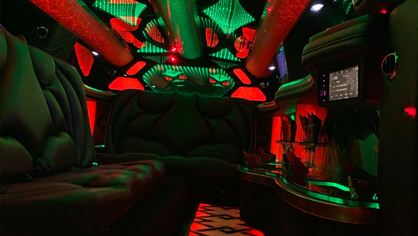 Dodge challenger limo inside